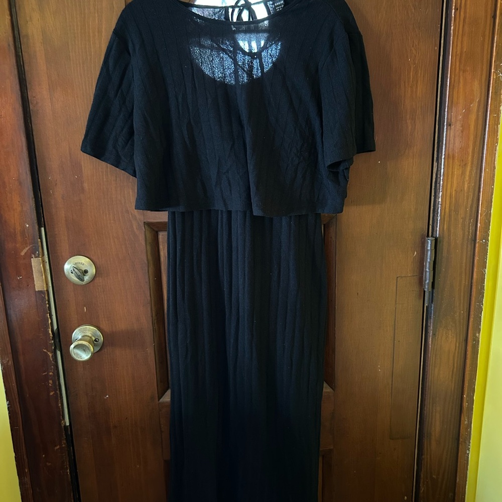 SHEIN Black Midi Dress